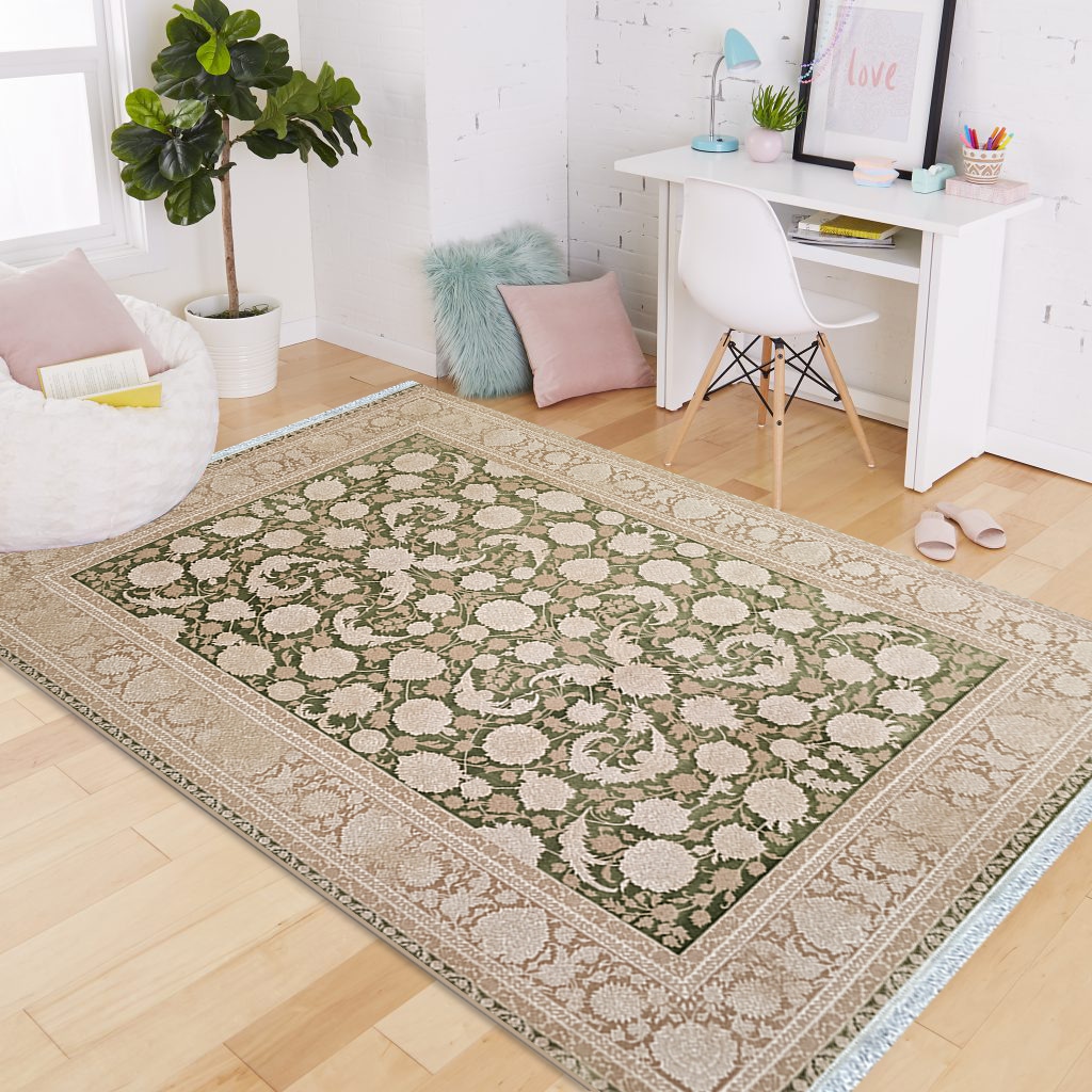 فرش ماشینی 700 شانه طرح طرح باغ بهشت کد 71211ng فرش ماشینی 700 شانه طرح طرح باغ بهشت کد 71211ng - فرش ماشینی 700 شانه طرح باغ بهشت رنگ بژ، نمای نزدیک - تصویر شماره 2